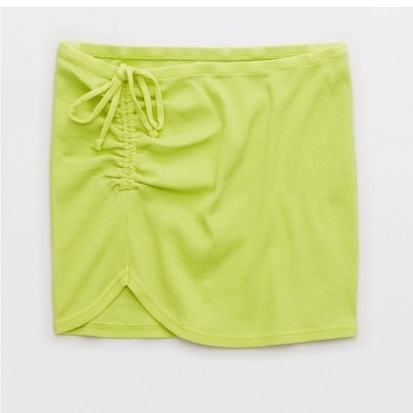 aerie Other - Aerie Lime Green Ribbed Mini Skirt